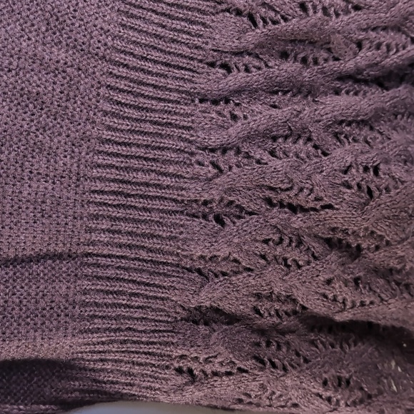 Nordstrom Caslon Purple Alpaca Blend Cardigan Sweater Size LP - Picture 7 of 8